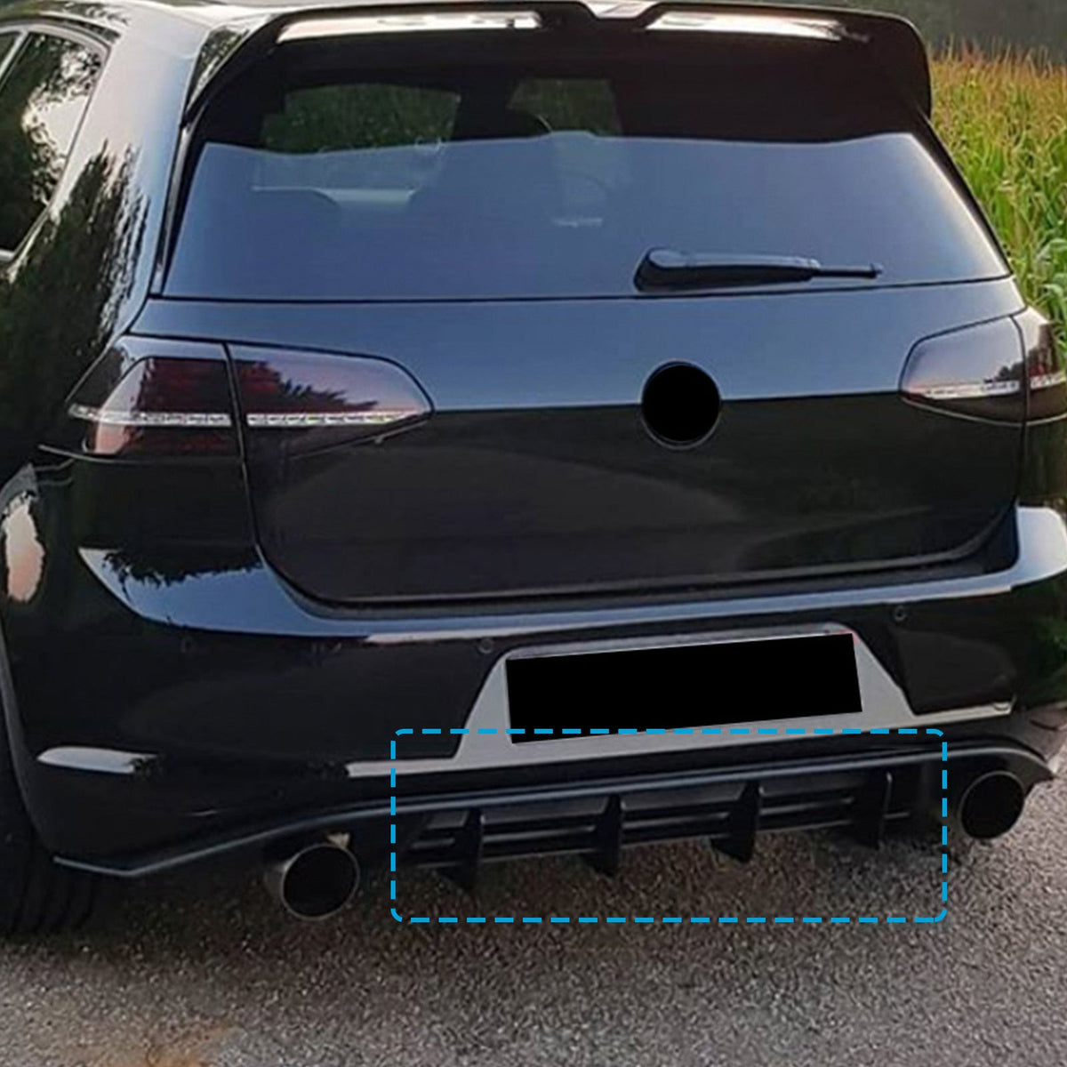 4-Fin Rear Diffuser for VW Golf MK7 GTI